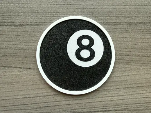 Eight Ball Coasters 90x2mm