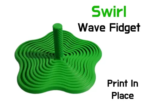 Swirl Wave Fidget (Print In Place)