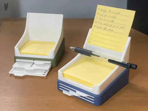 Sticky Note Holder with Stencils