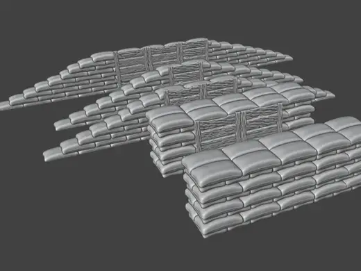 Sandbags structures: Walls