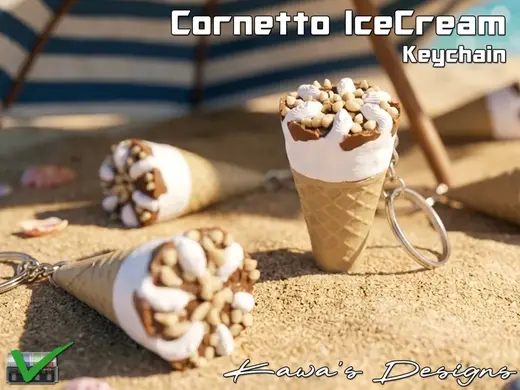 Cornetto Icecream Keychain