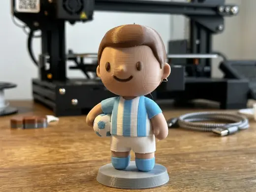 Argentina Fan Buddy Cute Chibi Football Supporter