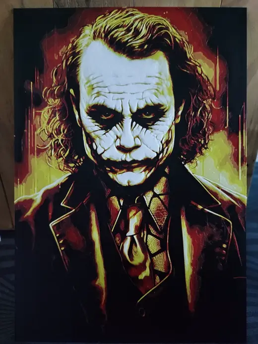 4-color HueForge Joker DC Comics Batman Heath Ledger
