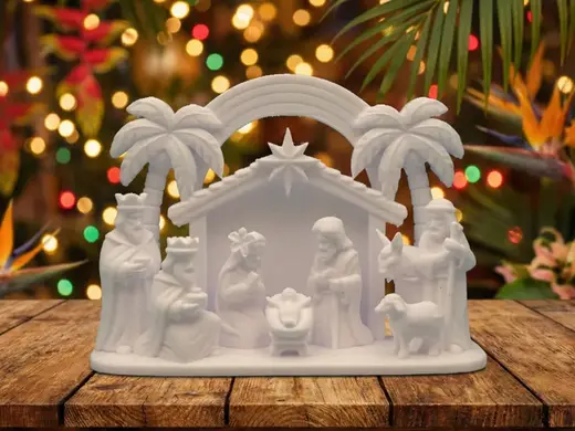 Hawaiian style nativity