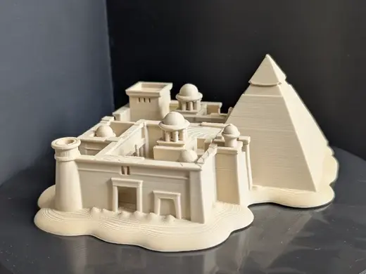 Ancient Egyptian Pyramid Complex Miniature 022