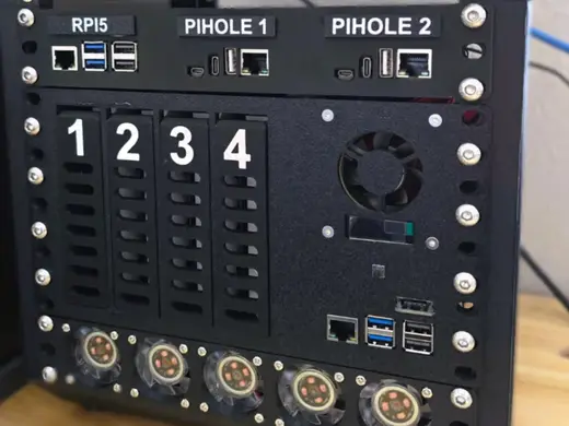 3U Raspberry Pi 5 10-inch Network NAS for 3.5 HDDs