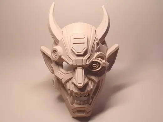 Cyber Oni Mask – Futuristic Demon Design