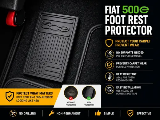 Fiat 500e Foot Rest Protector – No Supports Needed