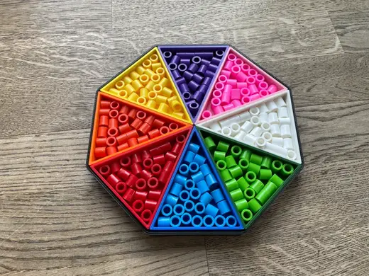 Octagonal Color Sorting Tray for Kids