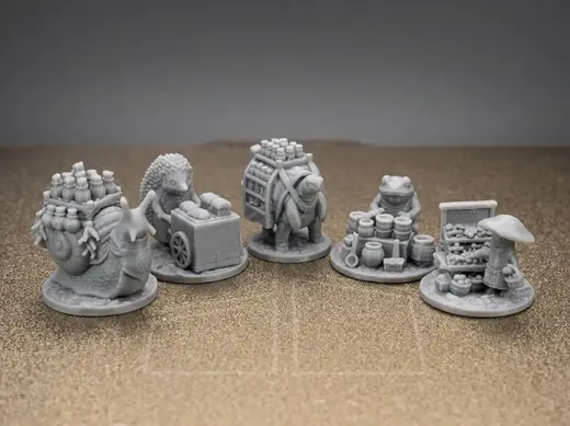 Miniature Animal Merchants Set – Fantasy Figurines