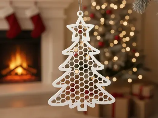 Honeycomb Christmas Tree Ornament