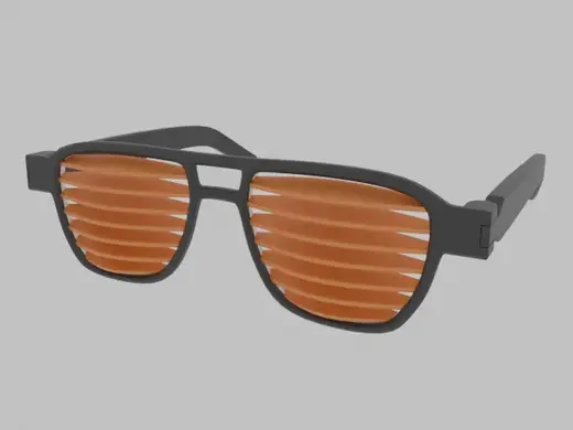 Cyberpunk Glasses Sunglasses print in place