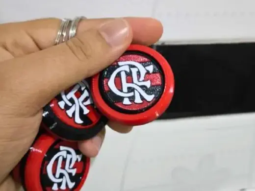 chaveiro giratório flamengo reto - rubro negro