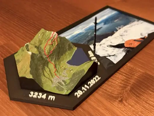 Fotorahmen Halterung für TrailPrint3D Wanderkarten