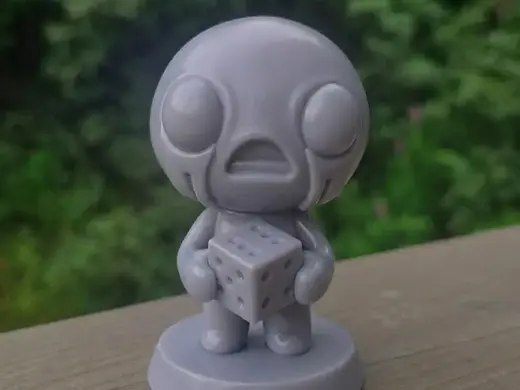 Isaac with D6 The Binding of Isaac chibi
