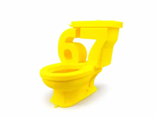 67 Toilet – Funny Desk Figurine / Elf Prop