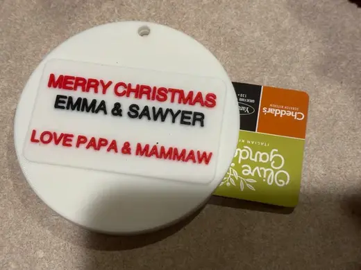 Christmas Ornament - Gift Card holder