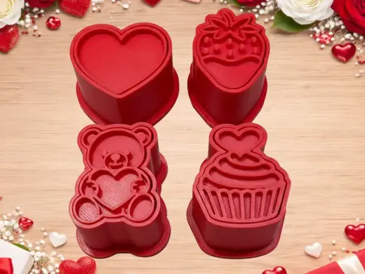 Set de 4 Moldes de Brigadeiro – Dia dos Namorados