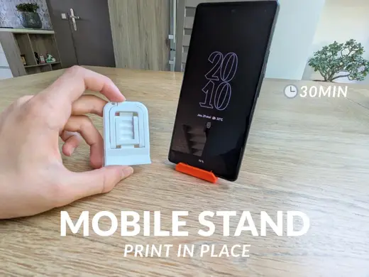 Print in place: Mobile phone holder