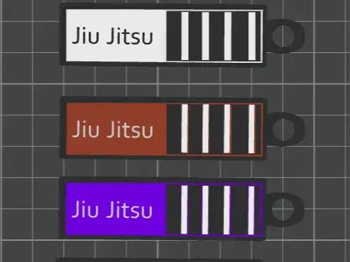 Chaveiro Faixa Jiu jitsu impressão separadas