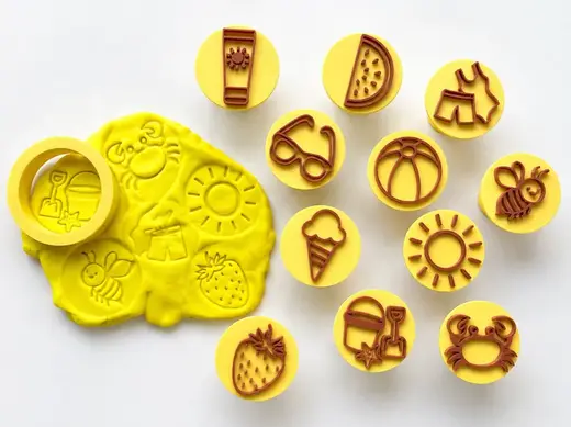 Summer Themed Cookie/Clay Stamp Set