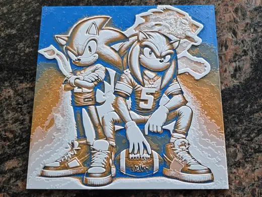 Detroit Lions Sonic and Knuckles - Hueforge