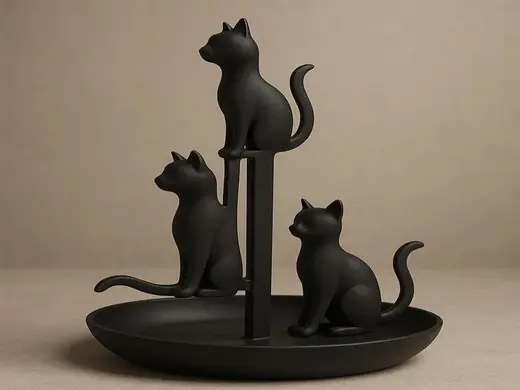 Cat Trio Jewelry Holder