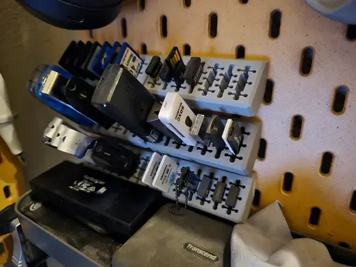 USB, SD Card, Micro SD card Holder for Ikea Skadis