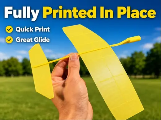 Print-in-Place Throwable Glider Plane