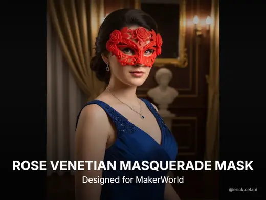 Rose Venetian Masquerade Mask