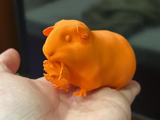 Guinea Pig Eating a Lettuce Figure