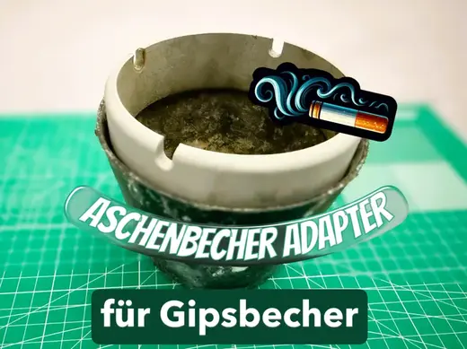 Aschenbecher Adapter für Gipsbecher