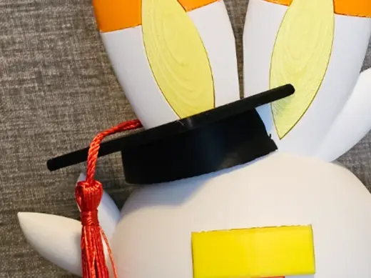 Graduation Hat for Scorbunny Poke Ball