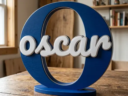 Inicial O con el nombre de Oscar