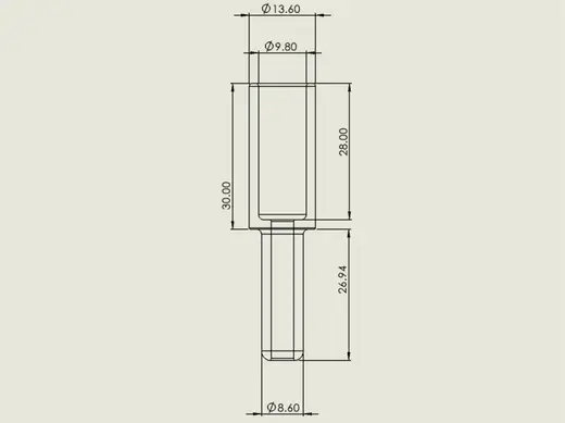Golf Hybrid shaft to Iron Adaptor Mockup
