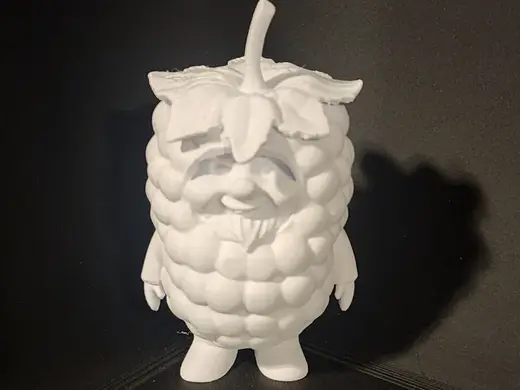 Garden Gnome Wearing a Raspberry