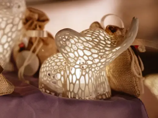 Voronoi Elephant Tea Light candle (remix)