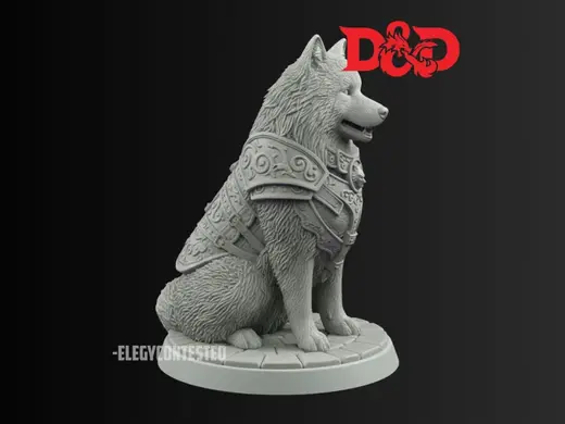 DnD Ready - "Dante" Dog Pet (40mm)
