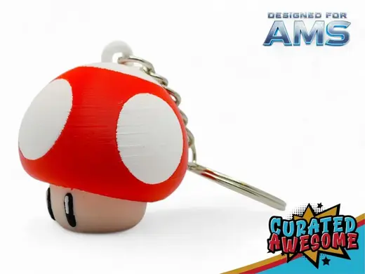 Keychain Mario Power-Up Mushroom