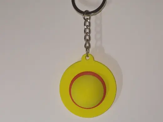 Straw hat keychain inspired by One Piece