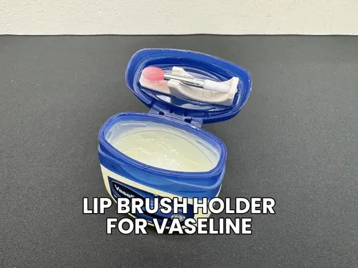 Lip Brush Holder for Vaseline 50ml Jar Lid