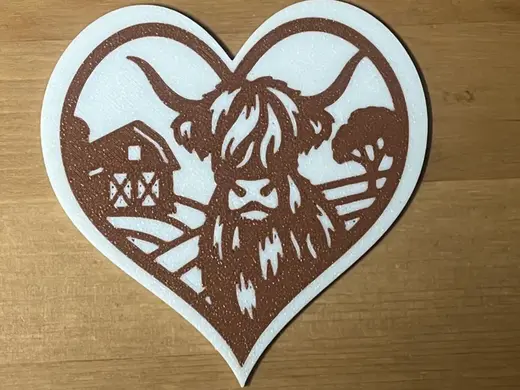 highlands cow coaster