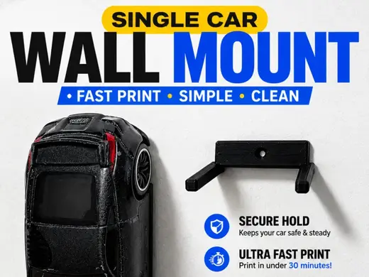 Toy car 1:64 Wall Mount Fast Print No Supports