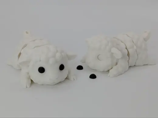 Flexi cute Sheep & Keychain - Articulated, No AMS