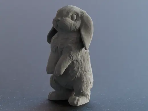 Cute easter Bunny Rabbit hanging ears sculpture / Süßer Osterhase mit hängenden Ohren
