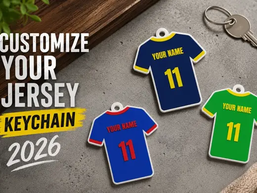 Football Jersey Keychain 2026 - Fully Customizable