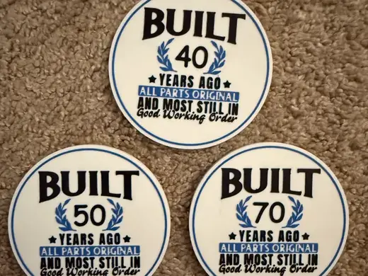 BUILT 40 ,50,70,80,90 YEARS AGO ALL PARTS ORIGINAL