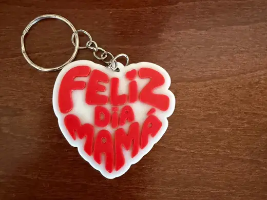 Llavero Corazón Feliz Día Mamá