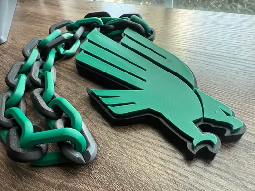 North Texas Mean Green Oversized Hype Chain