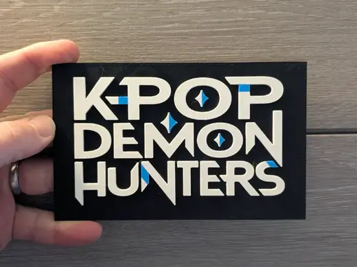 K-Pop Demon Hunters logo sign plaque 2-sizes